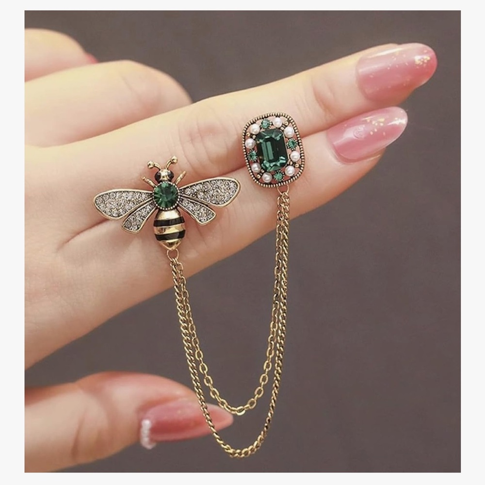 🆕 Crystal Insect Bee Brooch,Pin Rhinestone Bee Corsage,Retro Crystal Lapel Pin